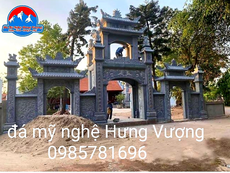 Mẫu Cổng Đá Đình Chùa đẹp