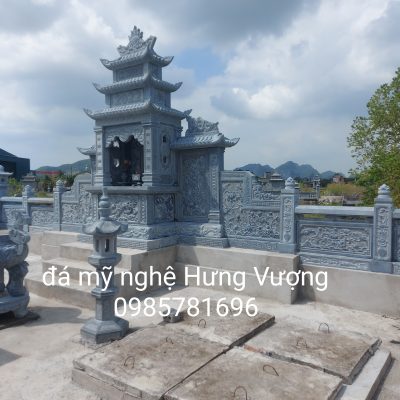 Lăng thờ đá xanh đen đẹp