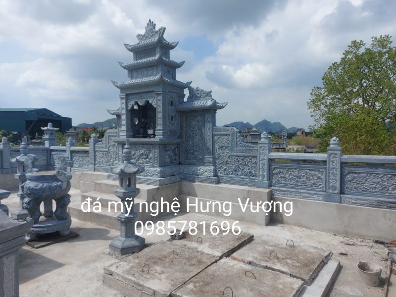 Lăng thờ đá xanh đen đẹp