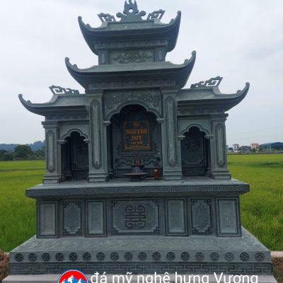 Lăng thờ hộp đá xanh rêu02