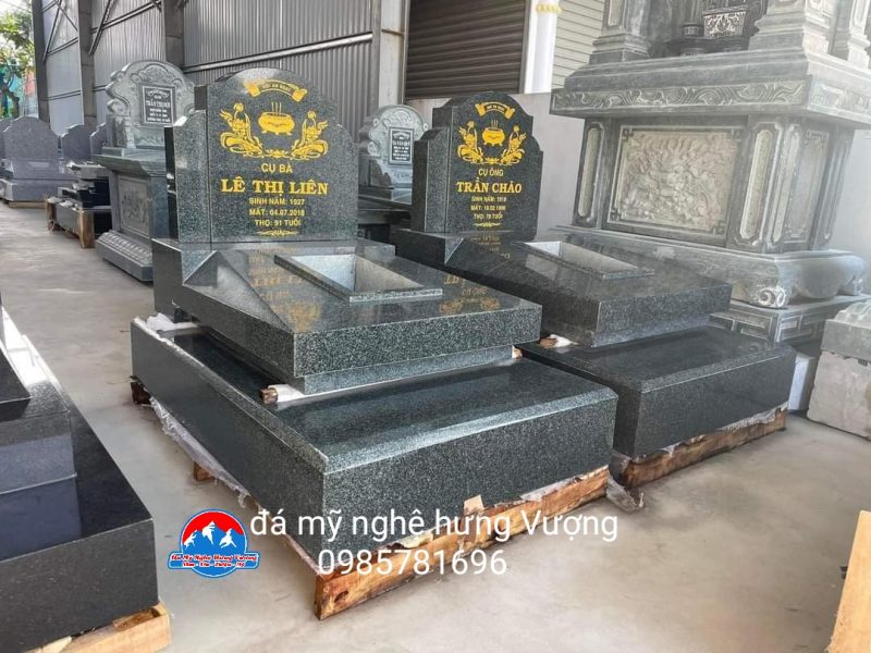 Mộ granit xanh bình định kích thước 81 x 127