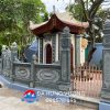 cột cổng song trụ đá xanh rêu