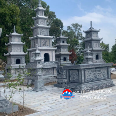 Quần thể mộ tháp đẹp đá xanh đen