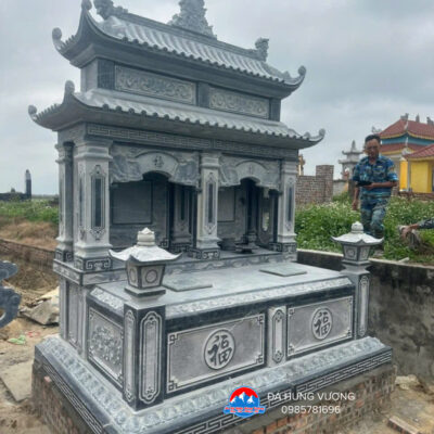 Mộ đôi đá xanh đen kt 235x197