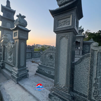 bộ cổng tứ trụ đá granit đẹp